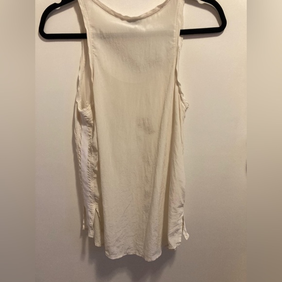 club Monaco cream silk tank. - Picture 2 of 7